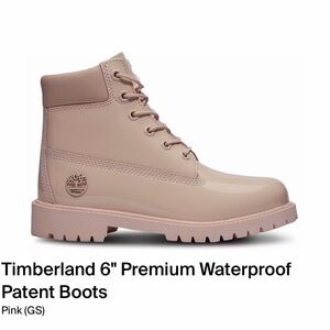 Timberland 6" Premium Waterproof Patent Lace-Up Boots - Blush Pink